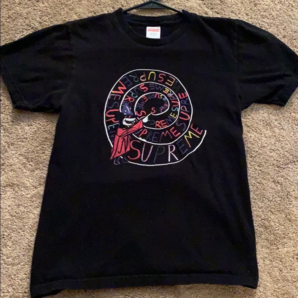 Supreme Black Joe Roberts Swirl Shirt Size: S